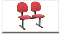 Cadeiras Longarinas para escritrio - Oramento de Longarina executiva 'L' sanfonado 