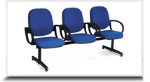 Cadeiras Longarinas para escritrio - Longarina diretor lisa  