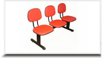 Cadeiras Longarinas para escritrio - Longarina secretaria